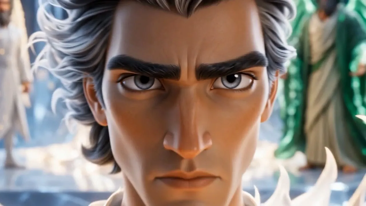 Gabriel's storm-gray eyes, fixed on his target
