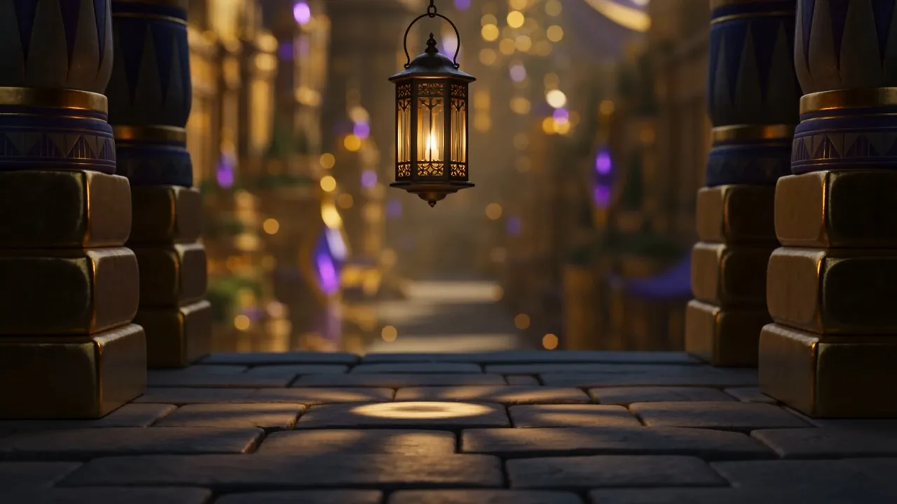 They pass on out of the lamplight. The flags where they walked are empty