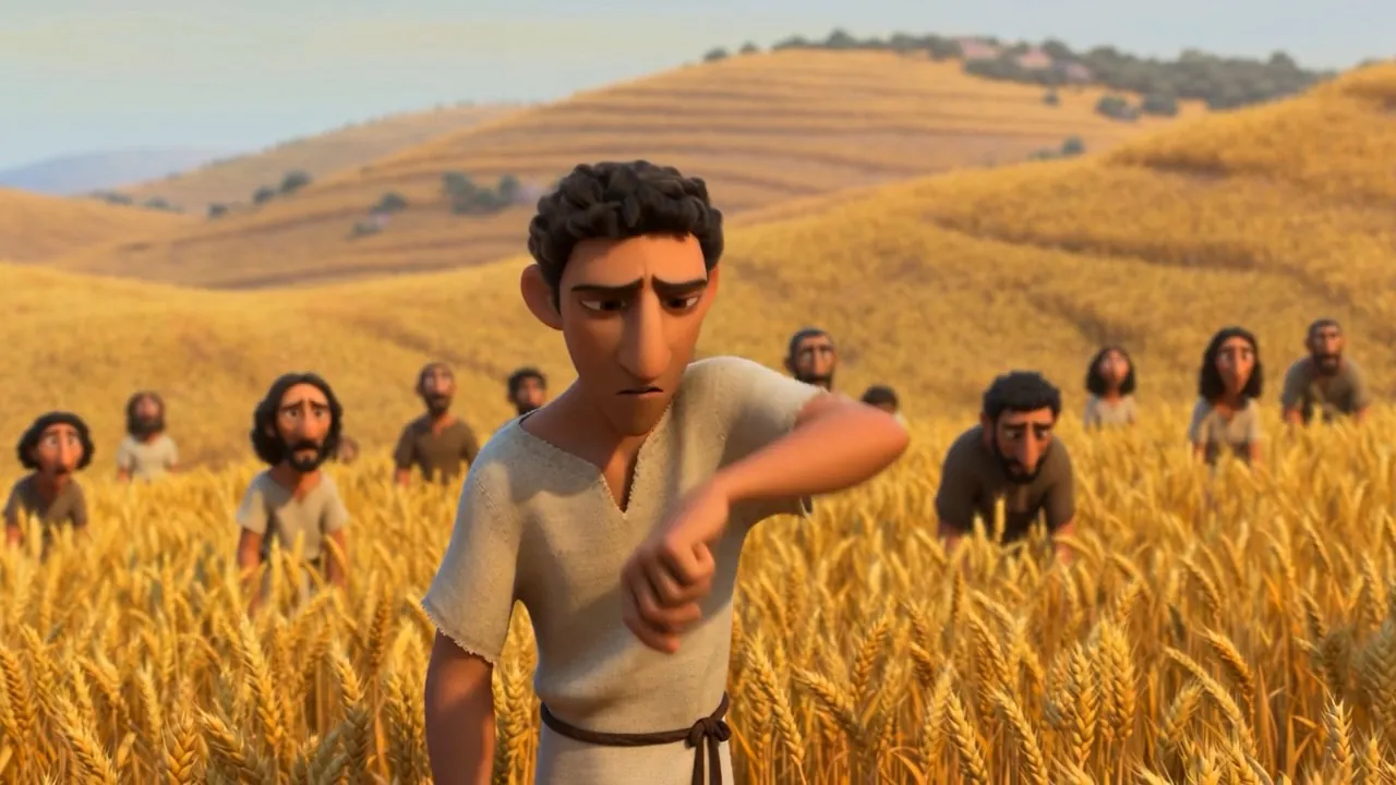 A young reaper freezes, staring down the road